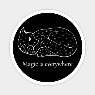 Magic Is Everywhere Moon And Stars Cat Magnet